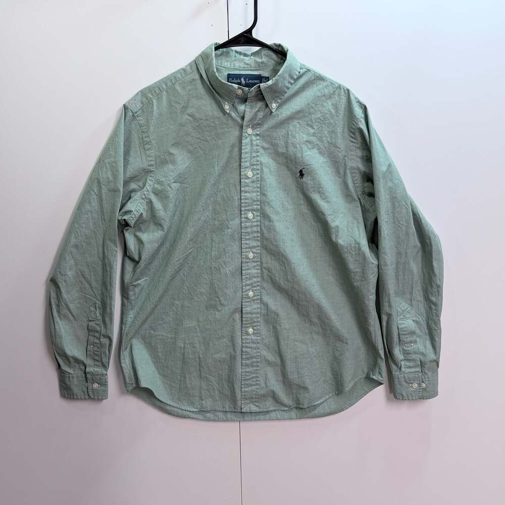 Ralph Lauren Classic Fit Button Down Shirt Green 16 34/35